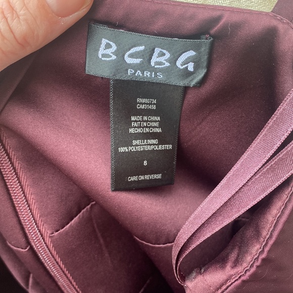 Burgundy BCBG Silk Ballgown - Picture 7 of 7